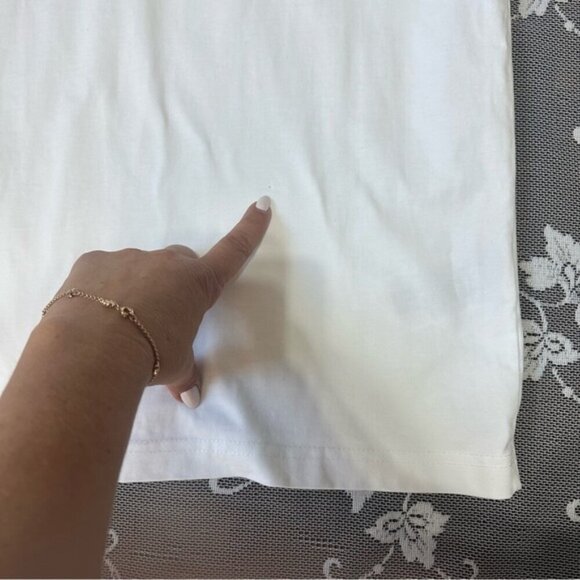Burberry White Cotton T-Shirt Sz Medium - Picture 15 of 15